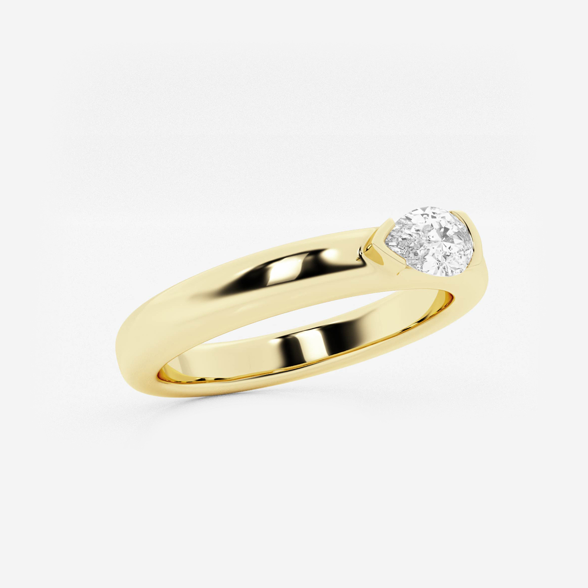 Additional Image 1 for  näas 1/2 ctw Pear Lab Grown Diamond East-West Stackable Ring